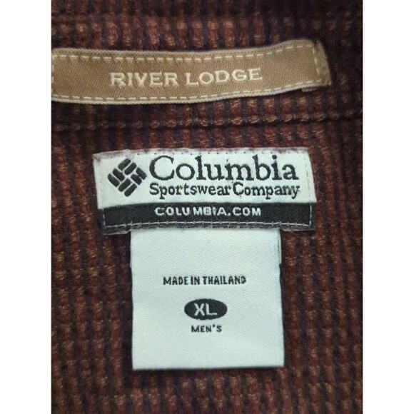 Columbia River Lodge Check Long‎ Sleeve Button-Up Shirt Cotton Blend Size XL - Picture 7 of 8